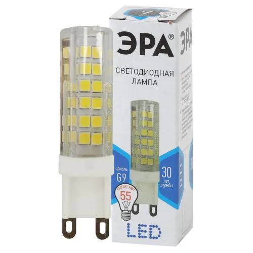 Лампа светодиодная LED 7Вт G9 220В 4000К smd JCD капсульная | Б0027866 | ЭРА