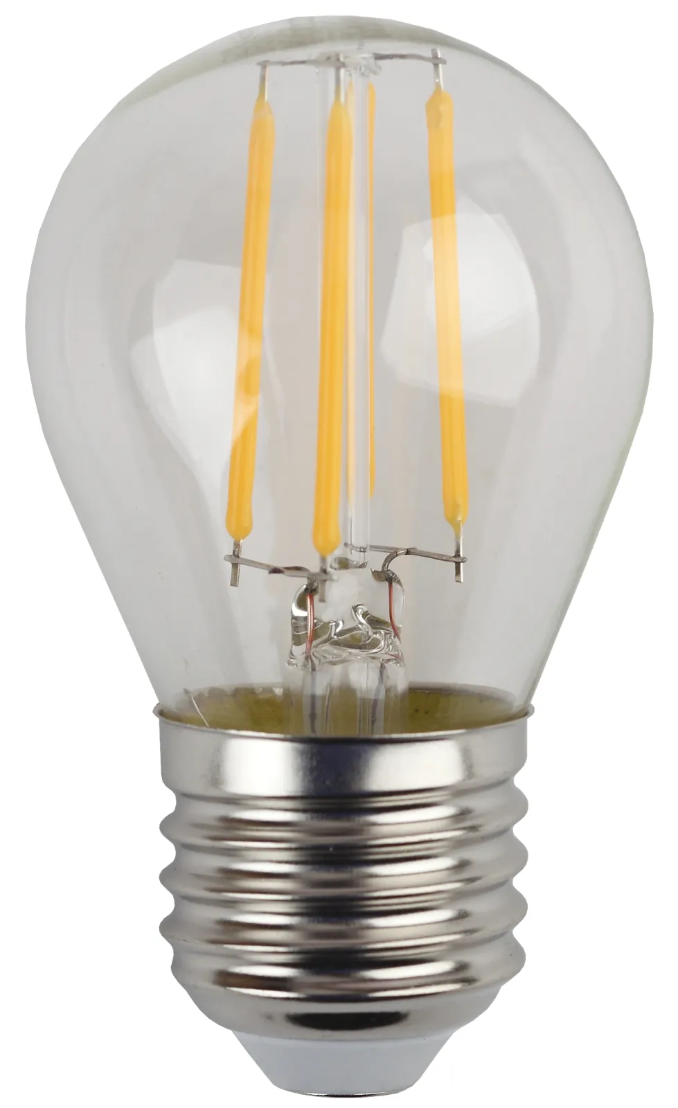 Лампа светодиодная F-LED P45-9w-827-E27 (филамент, шар, 9Вт, тепл, E27) | Б0047023 | ЭРА