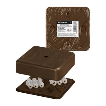 Коробка распаячная КР 75x75x20 ОП бук, с клем. колодкой, IP40