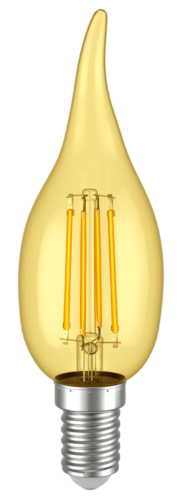 Лампа светодиодная LED CВ35 св.н/в зол. 7Вт 230В 2700К E14 серия 360° | LLF-CB35-7-230-30-E14-CLG | 