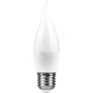 Лампа светодиодная LED 11вт Е27 дневной матовая свеча на ветру