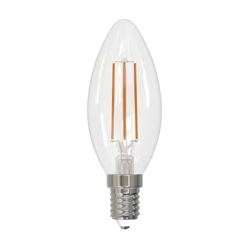 Лампа светодиодная Форма свеча прозрачная Теплый белый свет 3000K LED-C35-5,5W/3000K/E14/CL/SLF