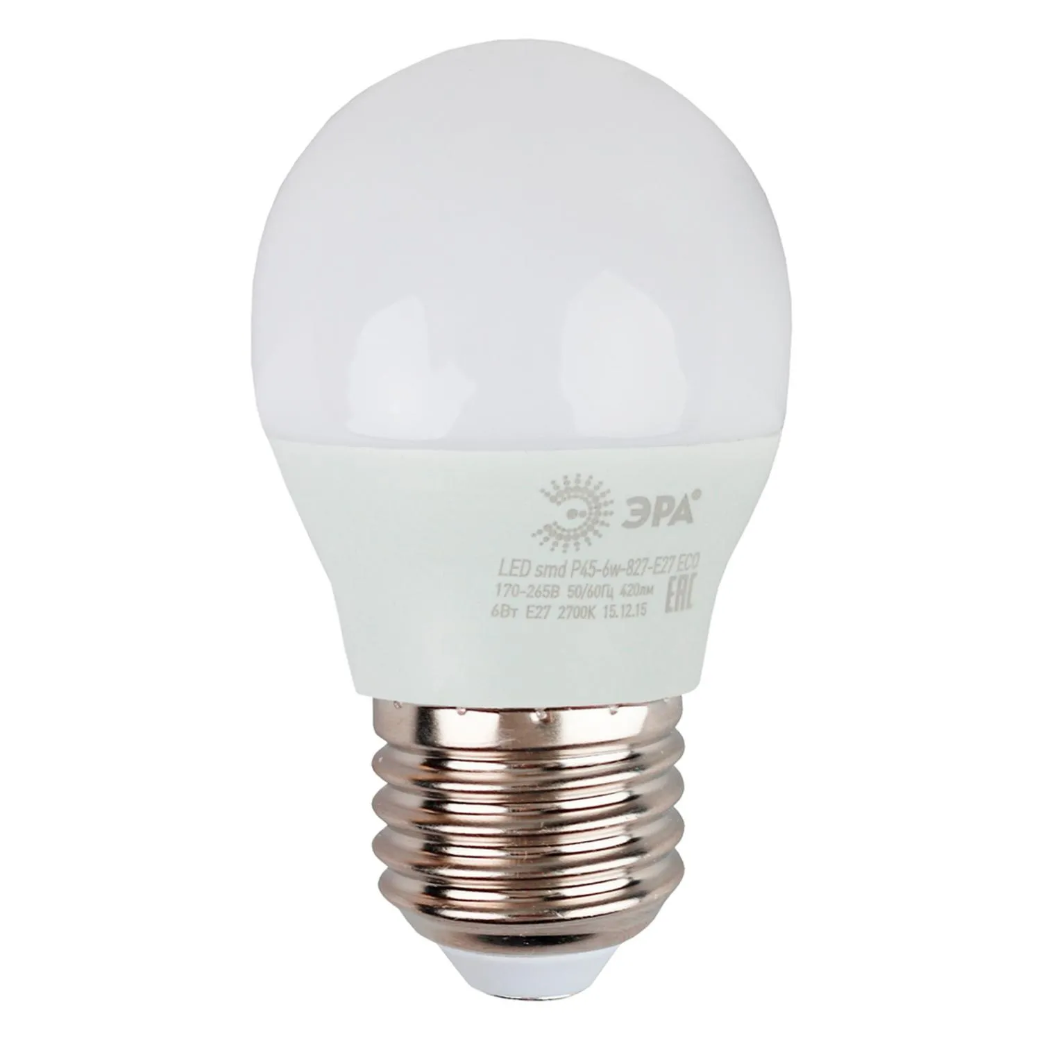 Лампа светодиодная RED LINE LED P45-8W-827-E27 R Е27 / E27 8Вт шар тепл. бел. свет Эра Б0053028