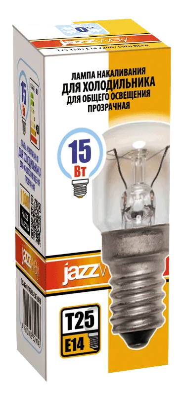 Лампа накаливания ЛОН 15Вт E14 220В Т25 REFR (для холод.) | 3329143 | Jazzway