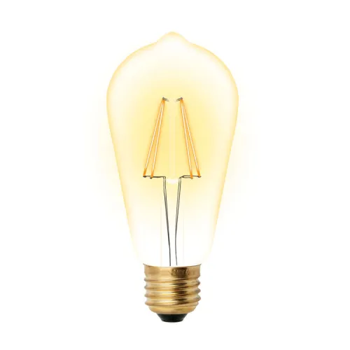 Лампа светодиодная LED-ST64-5W/GOLDEN/E27 GLV22GO Vintage форма "конус" зол. колба упак. картон Unie