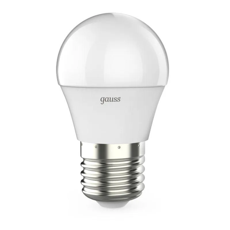 Лампа светодиодная Black 6.5Вт P45 шар 3000К тепл. бел. E27 520лм GAUSS 105102107