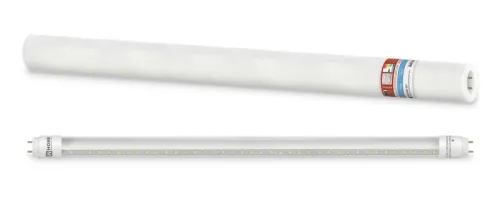 Лампа светодиодная LED-T8R-П-PRO 10Вт линейная прозрачная 6500К холод. бел. G13R 1000лм 230В 600мм п