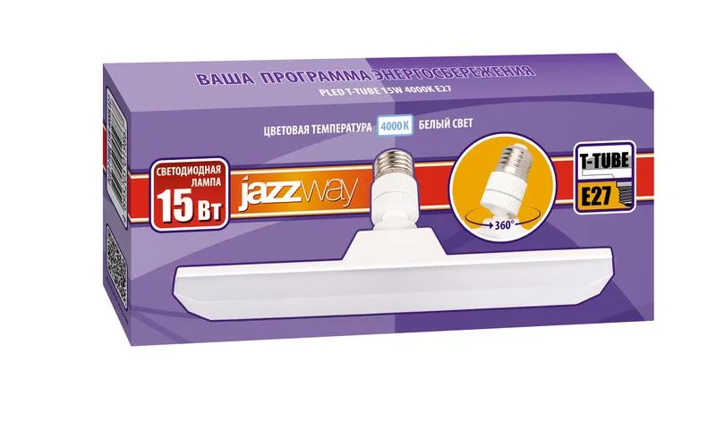 Лампа светодиодная New PLED T-tube 15w 4000K E27 160-265V | .5019867 | Jazzway