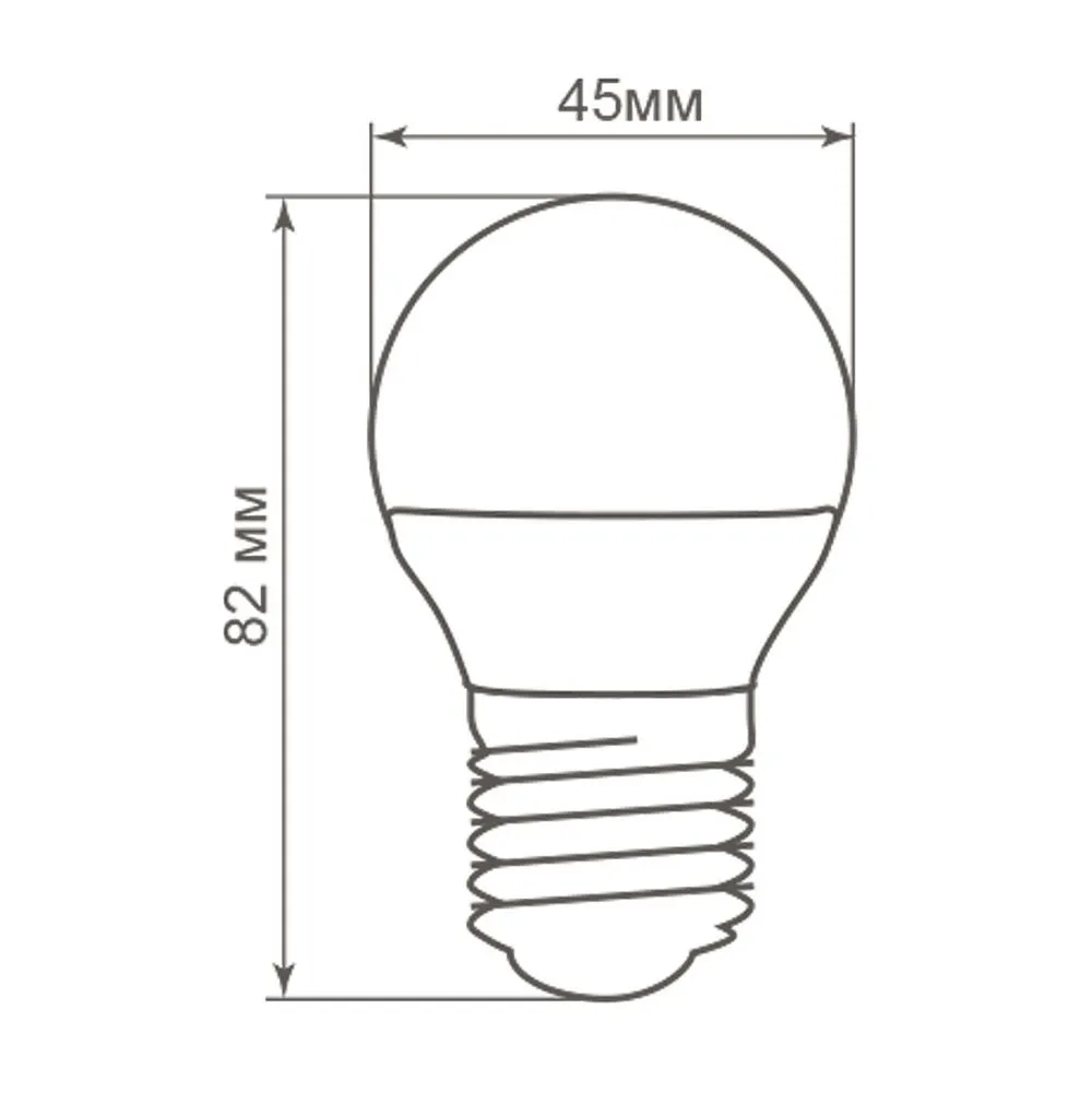 Лампа светодиодная LB-38 5Вт G45 шар 2700К E27 230В FERON 25404