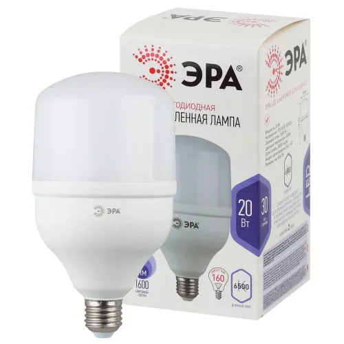 Лампа светодиодная LED 20Вт Е27 220В 6500К smd POWER | Б0027011 | ЭРА