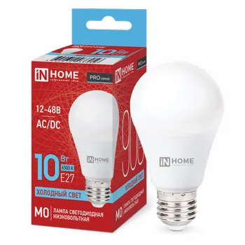 Лампа светодиодная низковольтная LED-MO-PRO 10Вт грушевидная матовая 6500К холод. бел. E27 900лм 12-