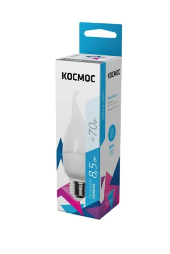 Лампа светодиодная CW 8.5Вт 220В E27 4500К Космос LkecLED8.5wCWE2745