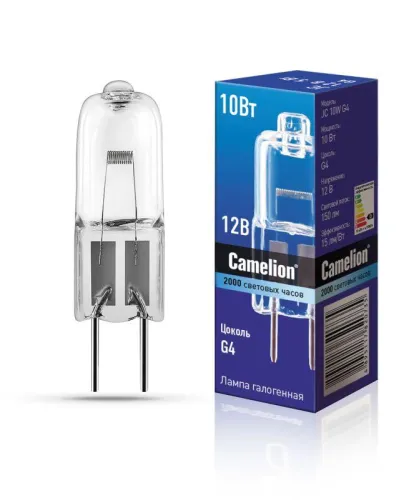 Лампа капсульная JC 10W 12V G4 Camelion