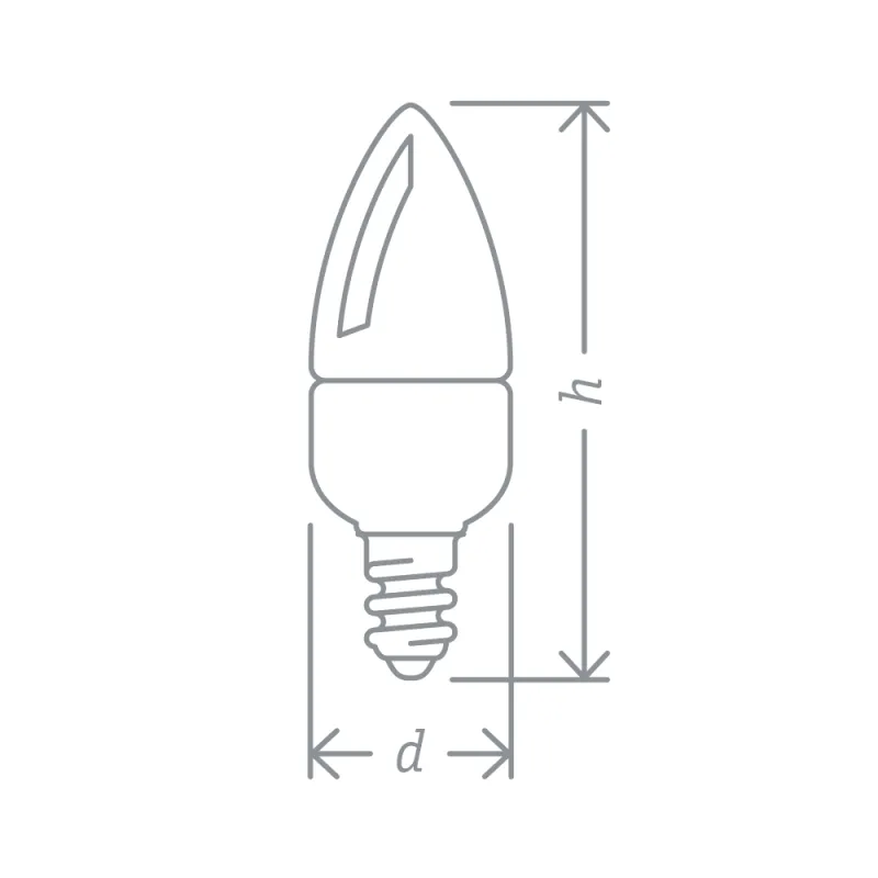 Лампа светодиодная LED 8,5Вт Е14 230В 4000К NLL-C37-8.5-230-4K-E14-FR свеча матовая | 61325 | Naviga
