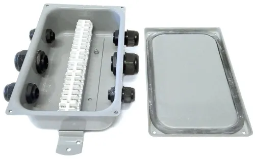 Коробка клеммная КС-20 У2 20 клемм IP65 (пластиковые вводы MG 20х2/MG 25x2/MG 32x2) Электротехник ET