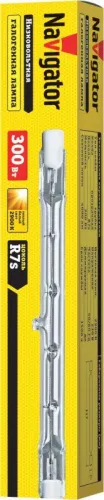 Лампа галогенная линейная КГ  300Вт R7s J117mm | 94220 | Navigator