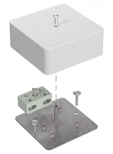 Коробка огнестойкая разветвительная для кабель-канала E15-Е60 RAL9003 75х75х30 Промрукав 440-0450-FR