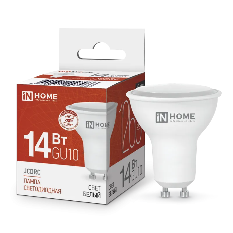 Лампа светодиодная LED-JCDRC-VC 14Вт 230В GU10 4000К 1260лм IN HOME 4690612047966