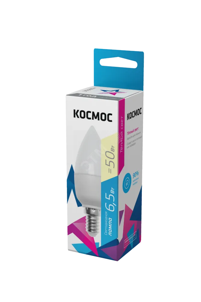 Лампа светодиодная CN 6.5Вт 220В E14 3000К Космос LkecLED6.5wCNE1430