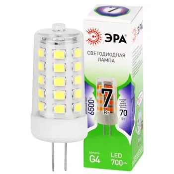 Лампа светодиодная GREEN LINE LED G4-JC-7W-865-12V GL G4 7Вт капсула холод. бел. ЭРА Б0067194