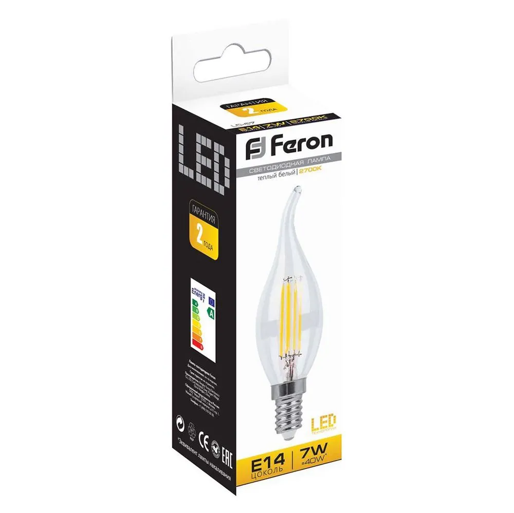 Лампа светодиодная LB-67 7Вт 2700К E14 230В FERON 25727