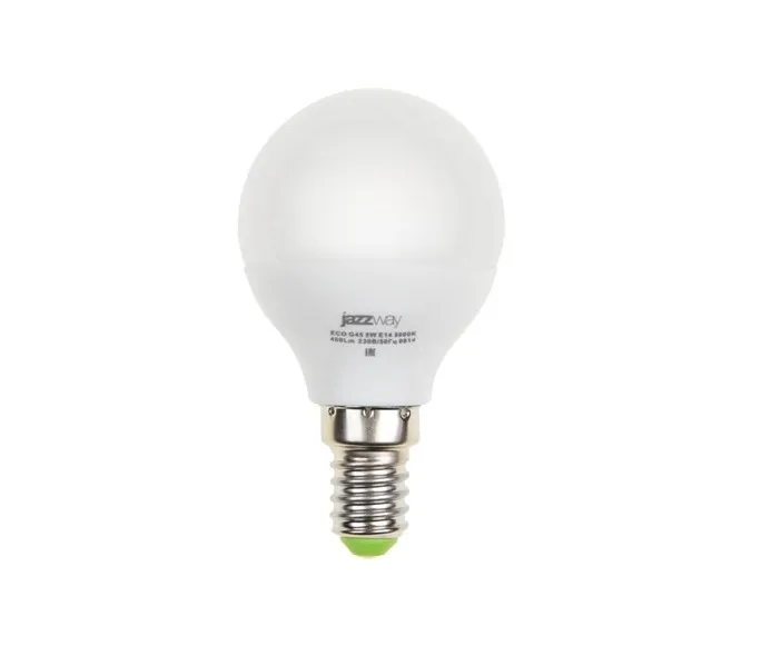 Лампа светодиодная LED 5Вт E14 220В 4000К PLED- ECO-G45 шар | 1036926A | Jazzway