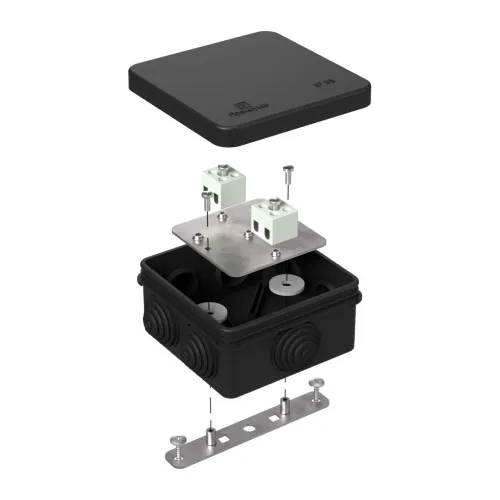 Коробка огнестойкая для о/п 40-0210-FR1.5-4 Е15-Е120 RAL9005 80х80х40 (44 шт/уп)