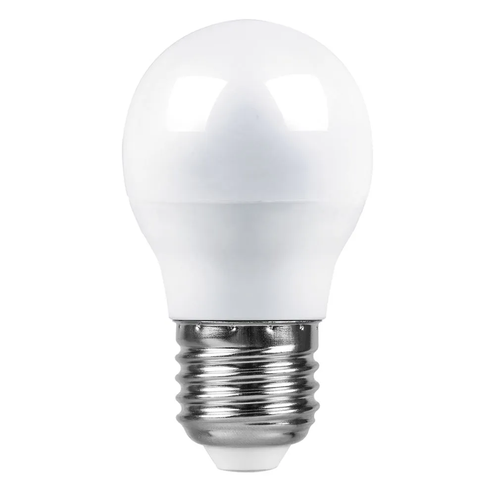 Лампа светодиодная LB-95 7Вт G45 шар 6400К E27 230В FERON 25483