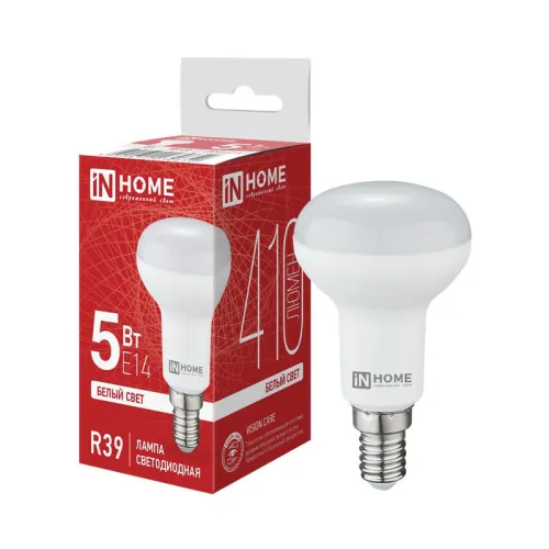 Лампа светодиодная LED-R39-VC 5Вт рефлектор 4000К нейтр. бел. E14 410лм 230В IN HOME 4690612030852