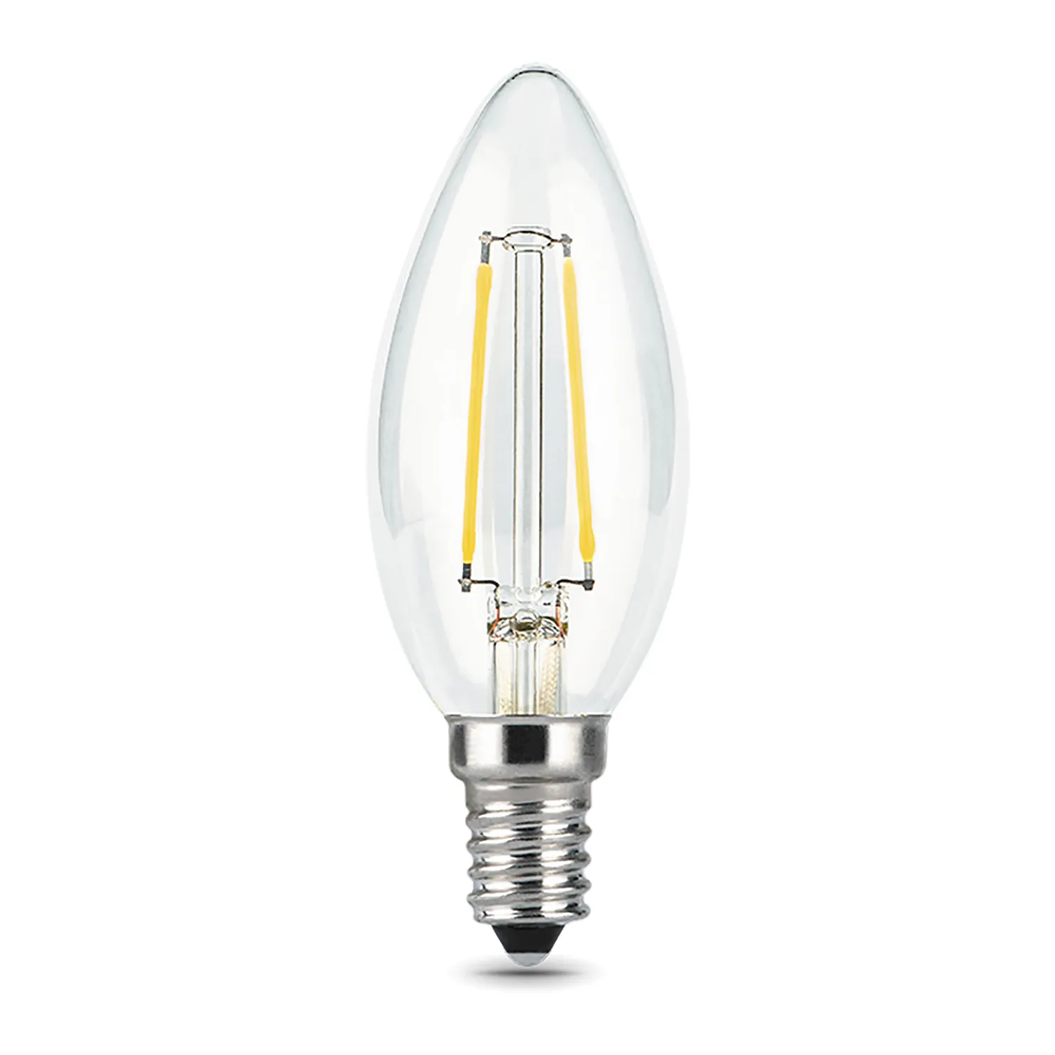 Лампа светодиодная филаментная Black Filament 7Вт свеча 2700К тепл. бел. E14 550лм GAUSS 103801107