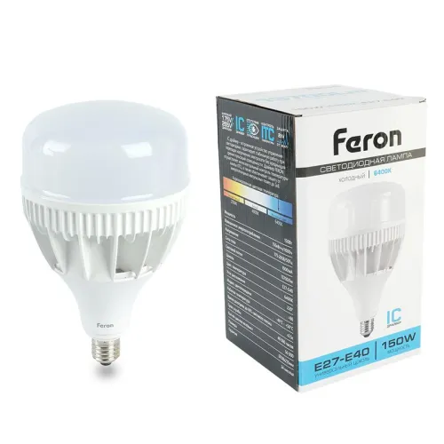 Лампа светодиодная LB-65 150Вт 6400К E27-E40 230В FERON 38198