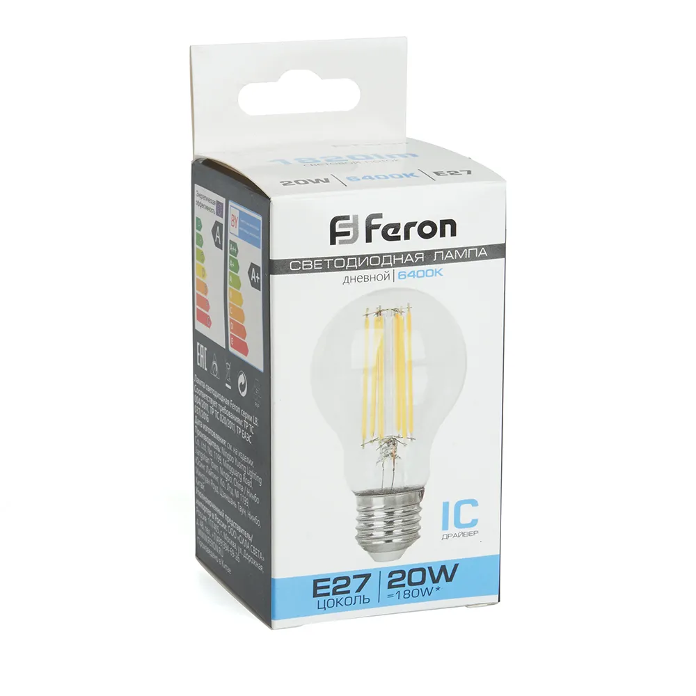 Лампа светодиодная LB-620 20Вт 6400К E27 230В FERON 48285
