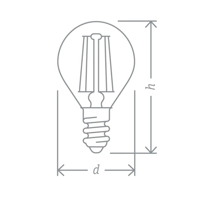Лампа светодиодная LED 4Вт Е14 230В 2700К NLL-F-G45-4-230-2.7K-E14 шарик прозрачный | 71309 | Naviga