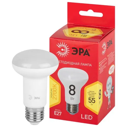 Лампа светодиодная RED LINE LED R63-8W-827-E27 R Е27 / E27 8 Вт рефлектор теплый белый свет | Б00507