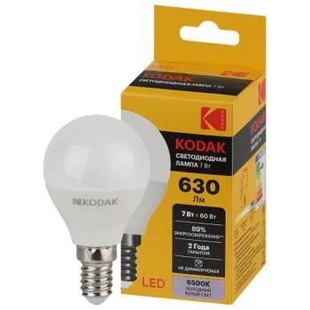 Лампа светодиодная 7Вт E14 6500 K 270 град. P45-7W-865-E14