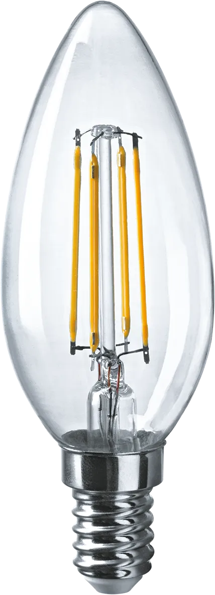 Лампа светодиодная LED 6Вт Е14 230В 4000К NLL-F-C35-6-230-4K-E14 свеча прозрачная | 61356 | Navigato