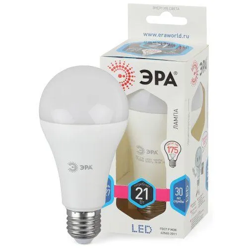 Лампа светодиодная LED 21Вт E27 4000К СТАНДАРТ груша | Б0035332 | ЭРА