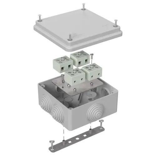 Коробка огнестойкая для о/п 40-0300-FR6.0-8 Е15-Е120 RAL7035 100х100х50 (14 шт/кор)