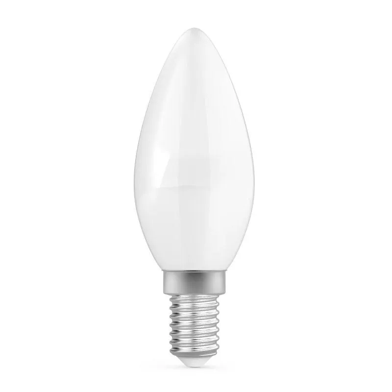Лампа Gauss Basic Filament Свеча 4,5W 380lm 2700К Е14 milky  LED 1/10/50 1035115
