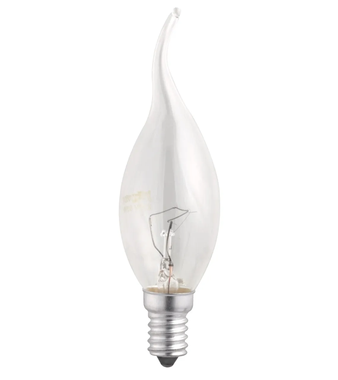 Лампа накаливания ЛОН 60Вт E14 220В CT35 clear свеча на ветру | 3321468 | Jazzway
