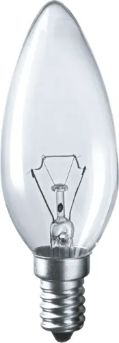 Лампа накаливания ЛОН 60Вт Е14 230В NI-B-60-230-E14-CL (КНР) | 94304 | Navigator