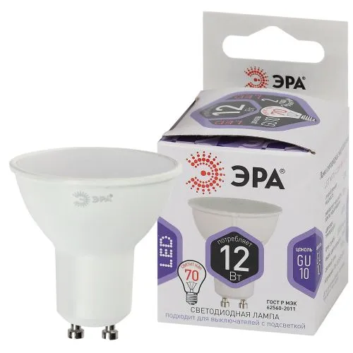Лампа светодиодная LED MR16-12W-860-GU10 (диод, софит, 12Вт, холод, GU10) (10/100/4200) | Б0049076 |