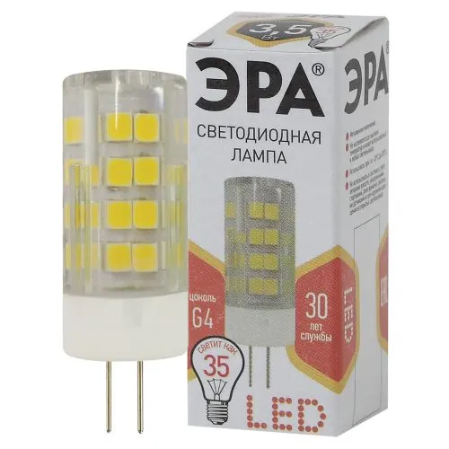 Лампа светодиодная LED 3,5Вт G4 220В 2700К smd JC капсульная | Б0027855 | ЭРА