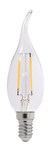 Лампа светодиодная LED 5Вт СА37 Е14 теплый свет прозрачная