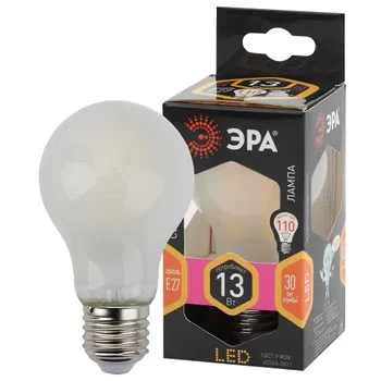 F-LED A60-13W-827-E27 frost филамент, груша мат., 13Вт, тепл, Е27