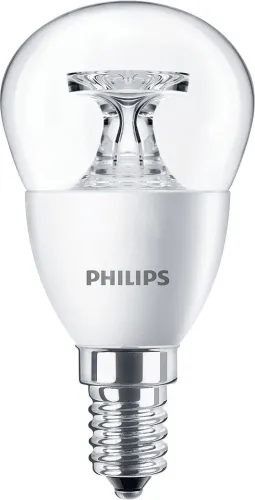 Лампа светодиодная LED 5.5(40)Вт Е14 840 P45 прозрачный шар