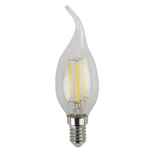 Лампа LED ВXS-5w-840-Е14 ЭРА F-LED свеча на ветру (528923) прозрачный премиум