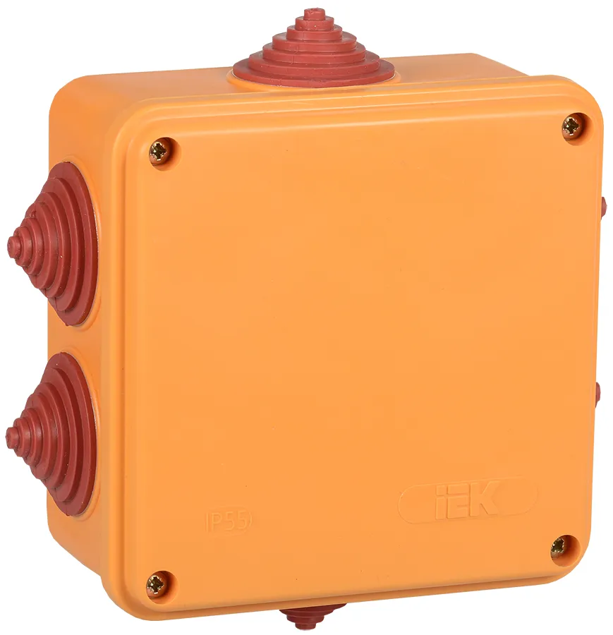 Коробка распаячная огнестойкая ПС 100х100х50 6P 4кв.мм IP55 6 вводов IEK UKF30-100-100-050-6-4-09