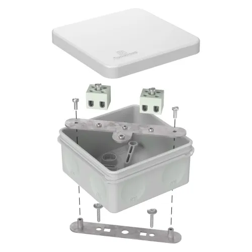 Коробка огнестойкая для о/п двухкомпонентная 60-0210-FR2.5-4 Е15-Е120 RAL7035 80х80х40