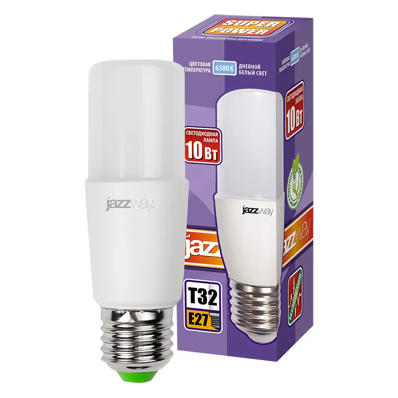 Лампа светодиодная LED 10Вт Е27 220В 6500К PLED- T32/115 new цилиндр | 5000858 | Jazzway